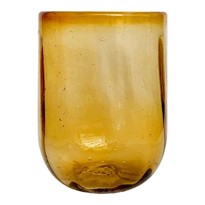 Amber Hurricane Glass Candle Holder