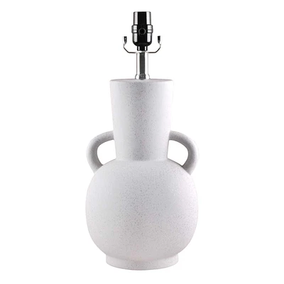 Light Grey Speckled Handle Table Lamp, 18"