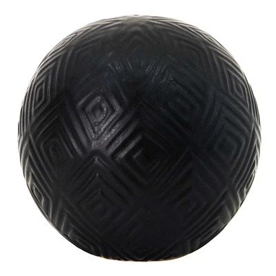 Eileen Black Ceramic Decorative Orb, 4"