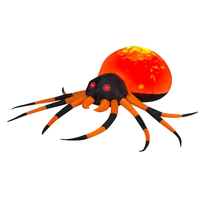 Inflatable Orange &  Black Spider, 6'