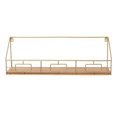 Crosby St. Metal & Wood Wall Shelf, 24x8