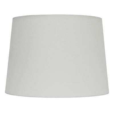 White Satin Tapered Drum Lamp Shade, 10x14