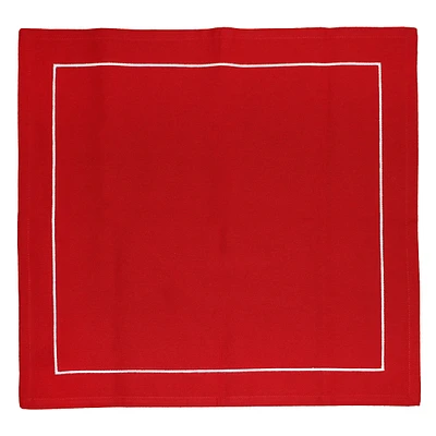 Set of 4 Red Cotton Napkins