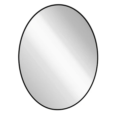 Black Oval Wall Mirror, 24x32