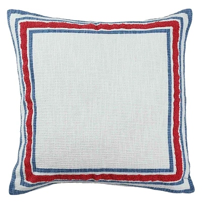 Providence Red, White & Blue Striped Woven Throw Pillow, 18"