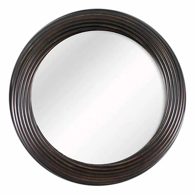 Bronze Vine Round Wall Mirror, 30"