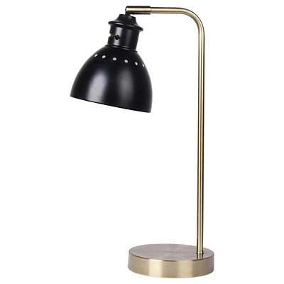 Black Metal Task Lamp, 18"