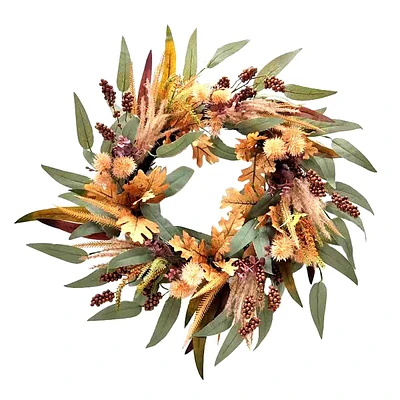 Berry & Leaf Wreath, 24"