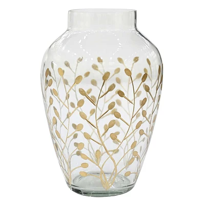 Providence Clear Etched Glass Vase