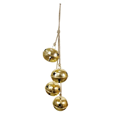 Providence Large Gold Jingle Bell Cluster Ornament, 34"