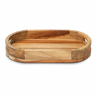 Oval Wood Decorative Tray