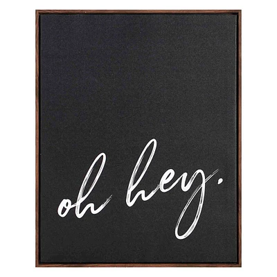 Crosby St. Framed Oh Hey Canvas Wall Sign, 16x20