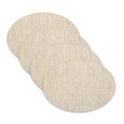 Set of 4 Natural French Oval Placemats, 14x19.25