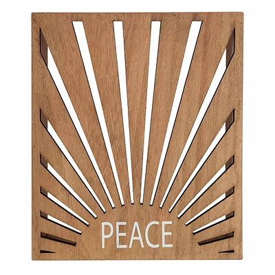 Peace Wood Sign, 9"