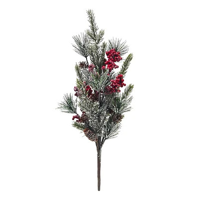 Greenery with Red Berries Spray, 23"