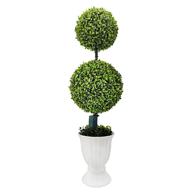 Providence Pre-Lit LED Boxwood Topiary Tree, 36"