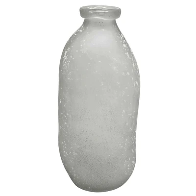 Grey Frosted Glass Vase