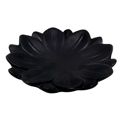 Black Ceramic Flower Tray