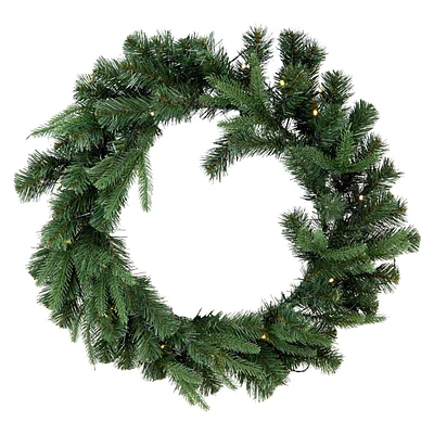 Pre-Lit Colorado Spruce Wreath, 24"