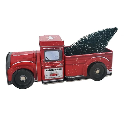 Holiday Farm Truck with Tree Gift Tin