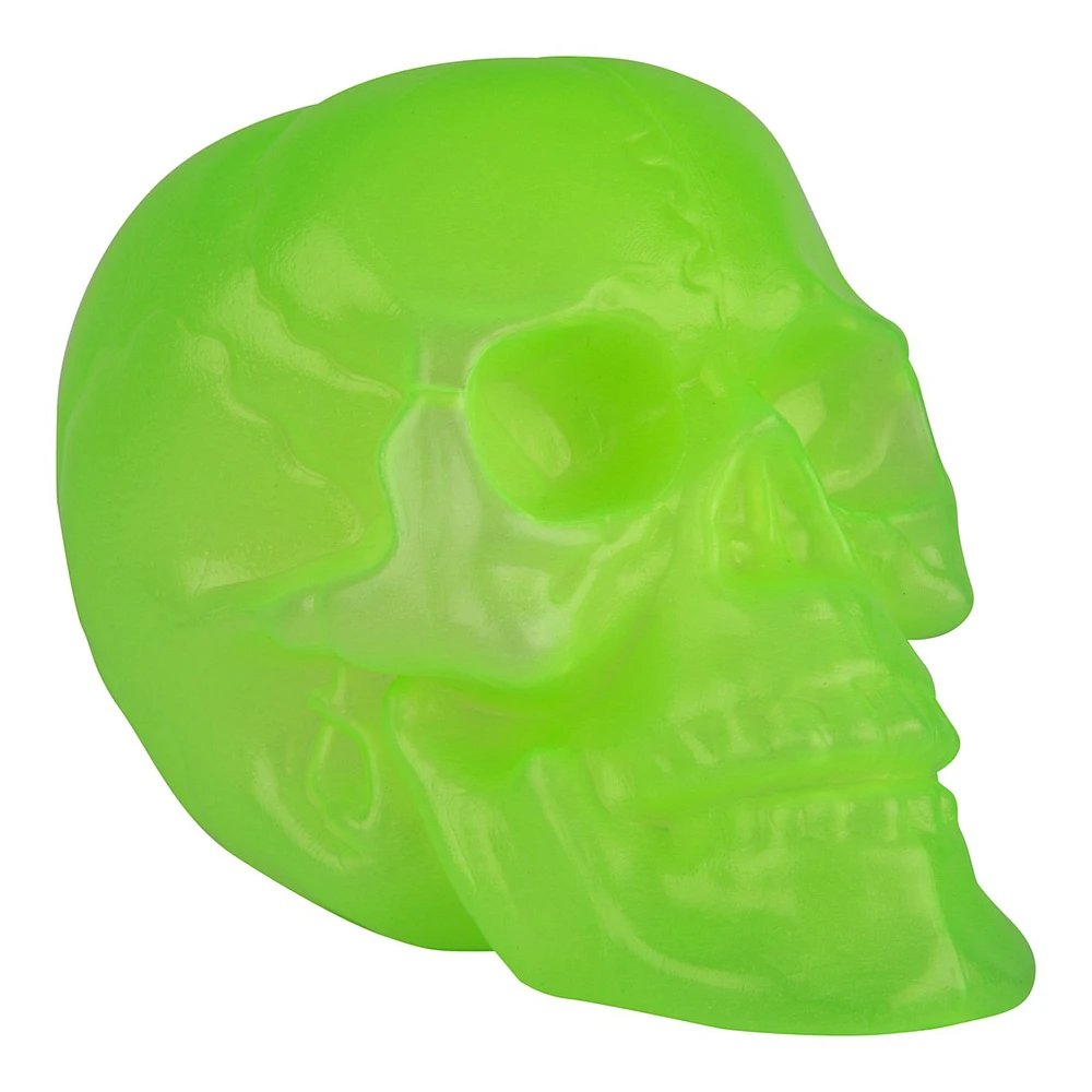 Glow in the Dark Halloween Skull, 6"