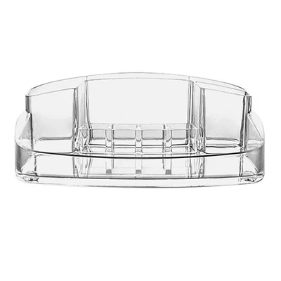 Shell 9-Compartment Cosmetic Organizer, Clear