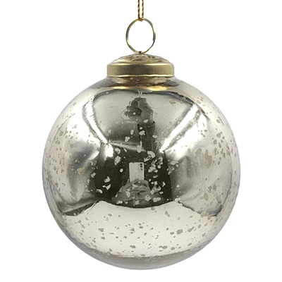 Classic Christmas Gold Glass Ornament, 4"