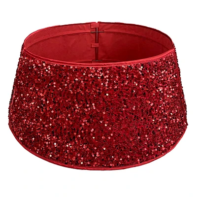 Red Satin & Sequin Tree Collar, 26"