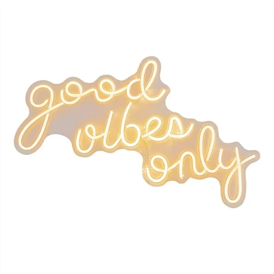 Good Vibes Only Neon Sign, 20"