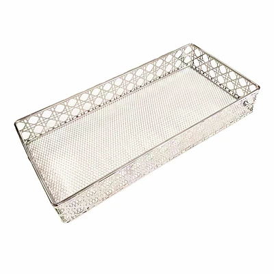 Caine Chrome Rectangle Vanity Tray