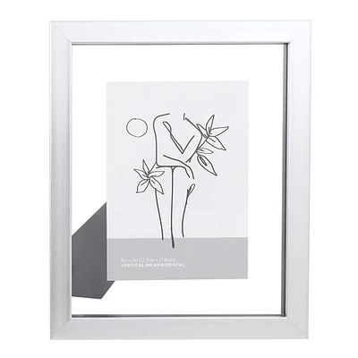 Silver Float Tabletop Picture Frame, 8x10