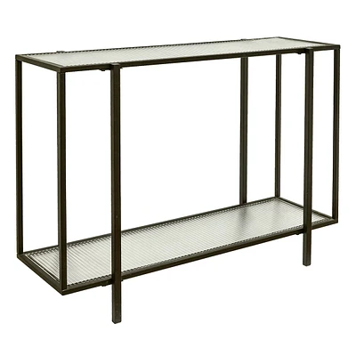 Crosby St. Cooper Metal Console Table, Black