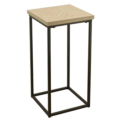 Parquet Wood Accent Table