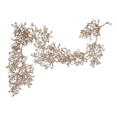 Silver & Pink Sequin Garland, 72"