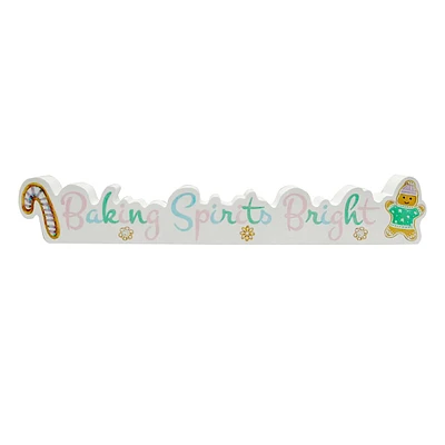 Mrs. Claus' Bakery Making Spirits Bright Table Sign, 21"