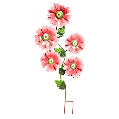 Multicolor Flower Yard Stake, 15"