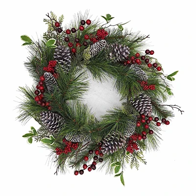 Pinecone & Berry Wreath, 24"