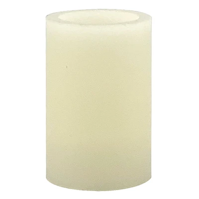 Wax LED Wavy Top Pillar Candle