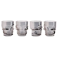 Set of 4 Skull Luster Shot Glasses