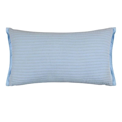 Providence Light Blue Throw Pillow With Flange, 14x24