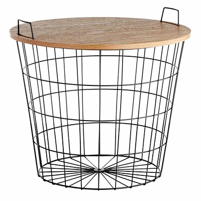 Wire Basket Storage Table