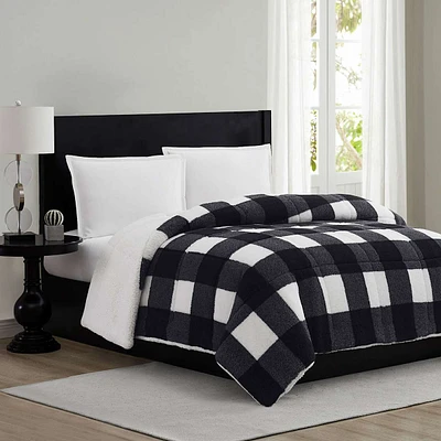 Buffalo Plaid Sherpa Comforter