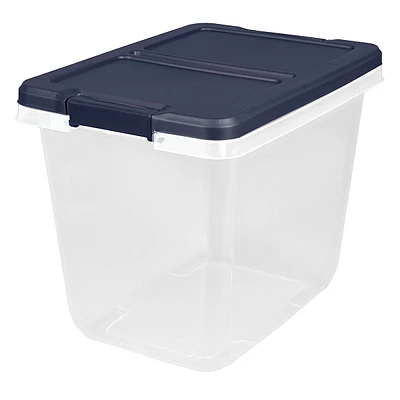 Home Logic Clear Storage Bin with Lid, 27l