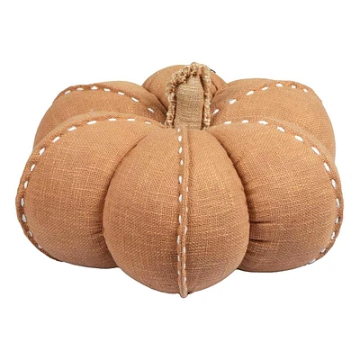 Fall Orange Pumpkin Shaped Throw Pillow, 18"