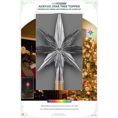 Multicolor Acrylic Tree Topper, 15.9"