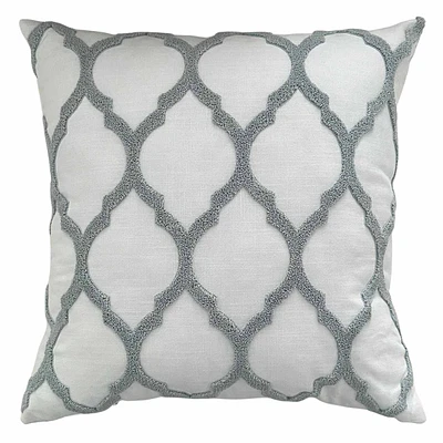 Light Grey Terry Loop Throw Pillow, 20"