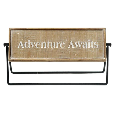 Adventure Awaits Wood Sign, 11x6