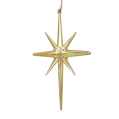 Gold Star Ornament, 5.5"