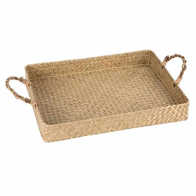 Woven Reed Rectangular Tray, 16x12