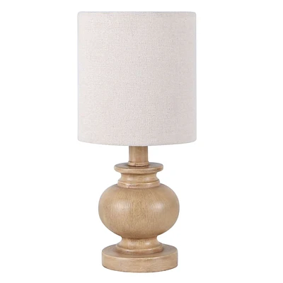 Neutral Lamp with Cream Shade, 13"